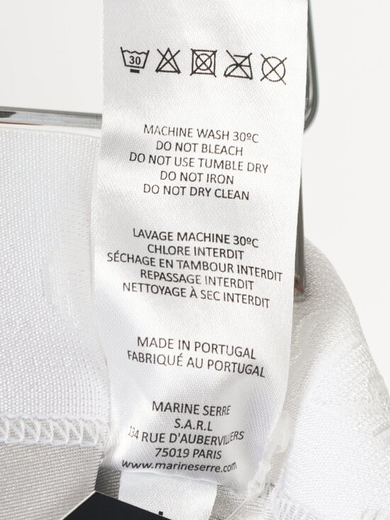 Marine Serre White Line FW20 Taupe Reflective Moon-Print Stirrup Leggings - Picture 10 of 10